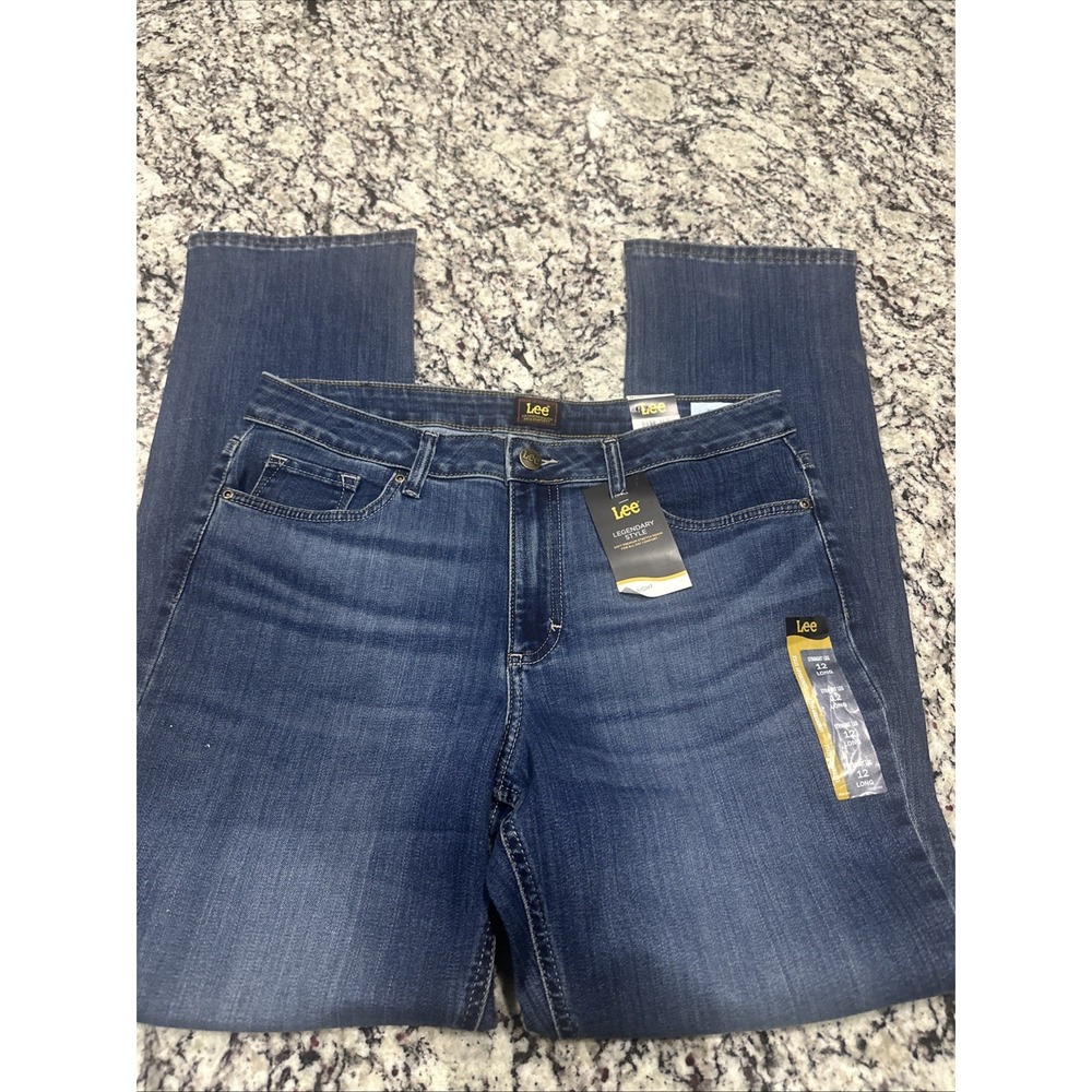 NWT New Lee Women's Legendary Regular Fit Straight Leg Jeans‎ 12 Long - Picture 7 of 13